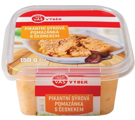 Uzeniny a lahůdky - Váš Výběr Pikantní sýrová pomazánka s česnekem 150g