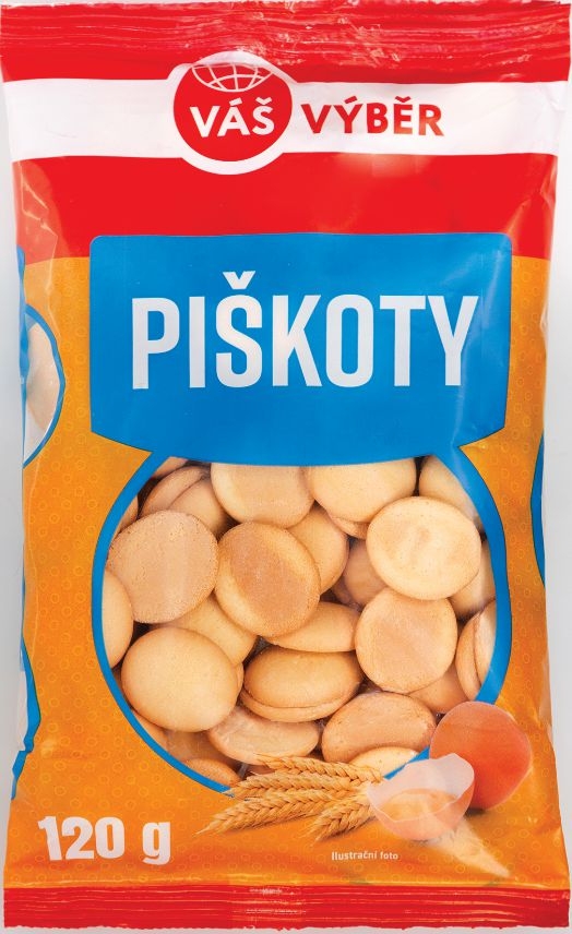 Trvanlivé potraviny - Váš Výběr Piškoty 120g