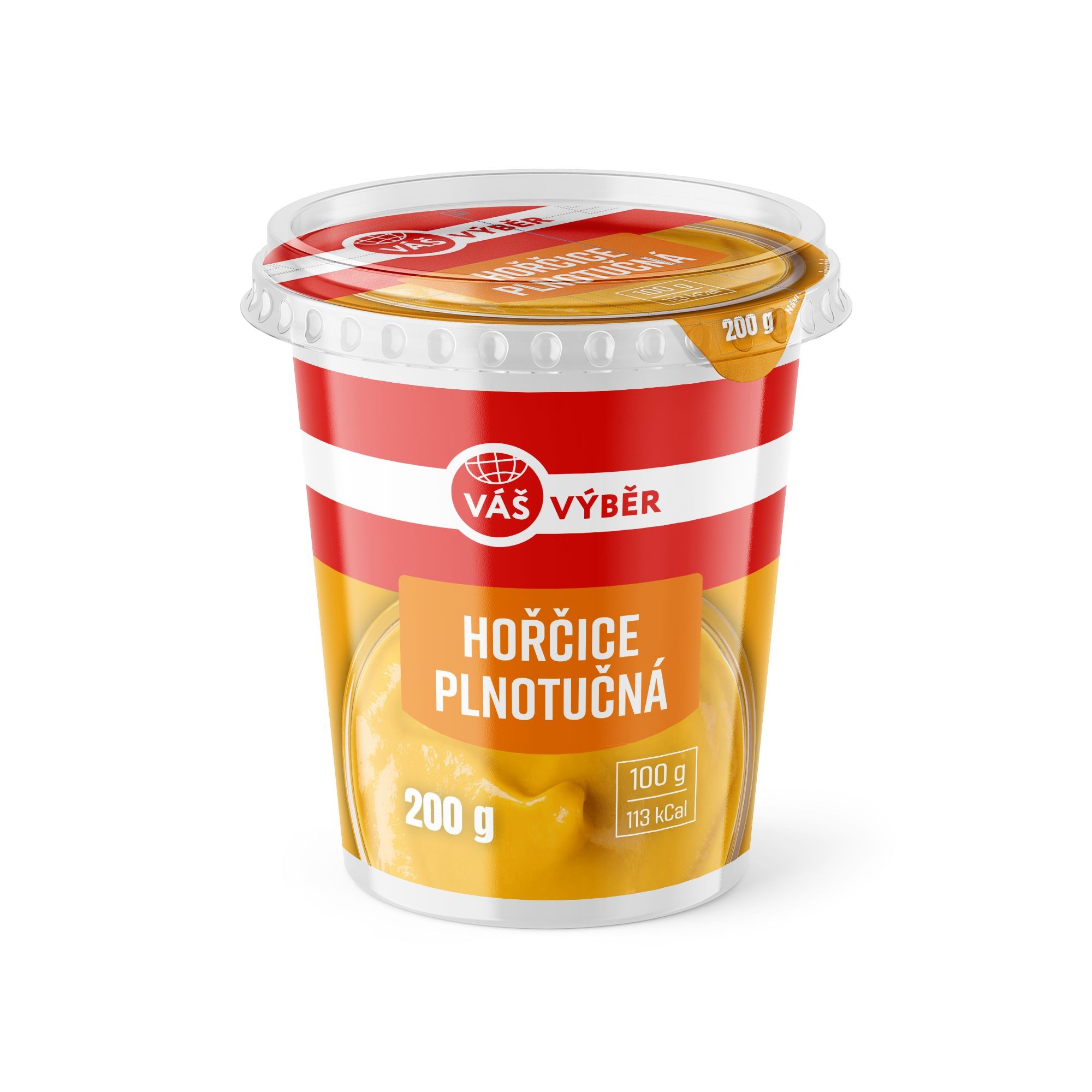 Trvanlivé potraviny - Váš Výběr Plnotučná hořčice 200g