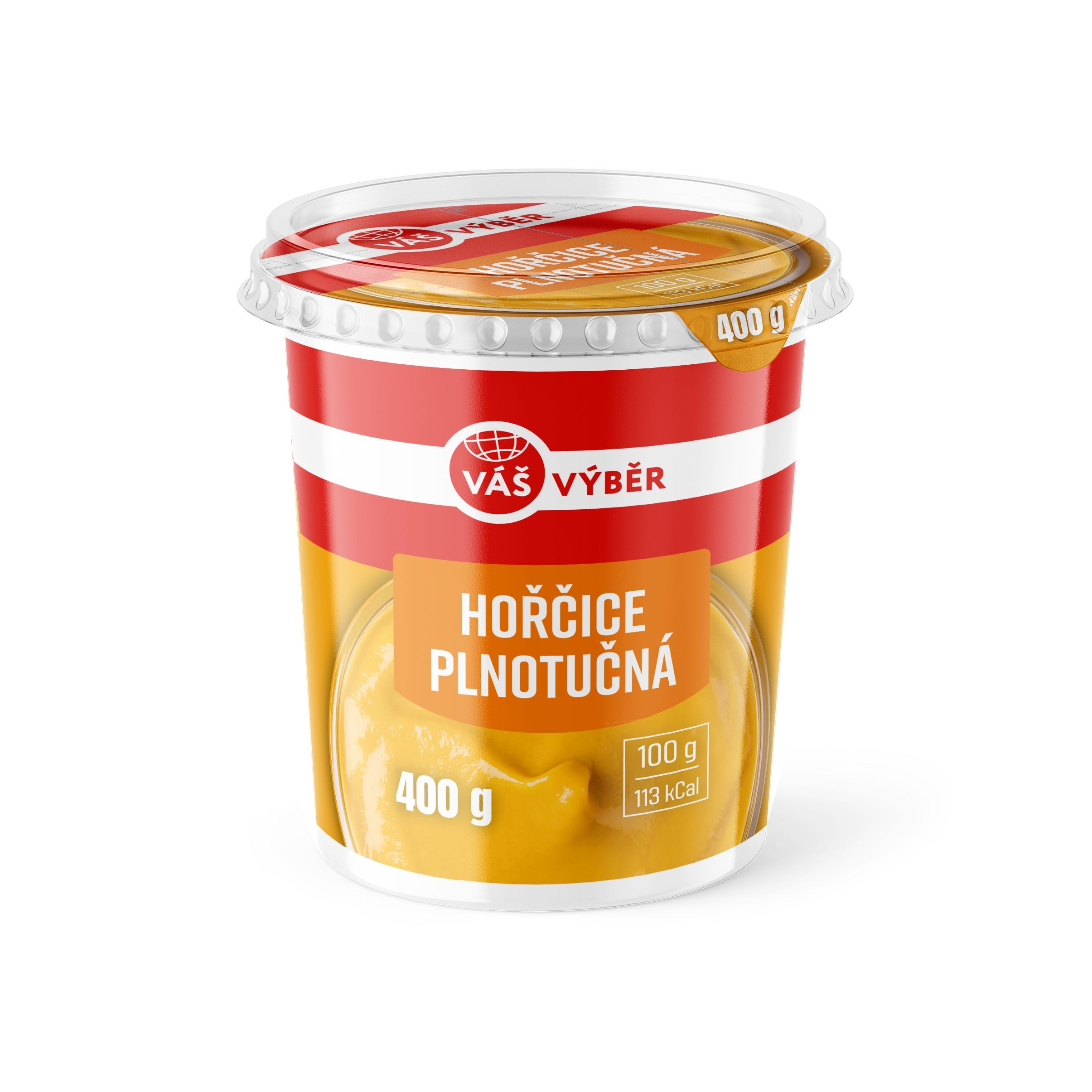 Trvanlivé potraviny - Váš Výběr Plnotučná hořčice 400g