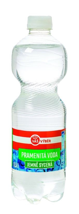 Nápoje - Váš výběr pramenitá voda jemně sycená 0,5l