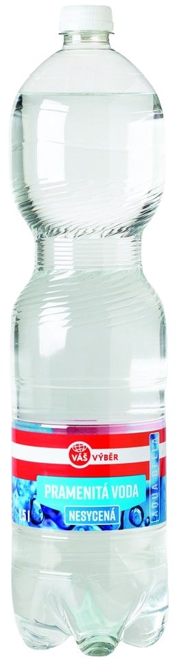 Nápoje - Váš Výběr pramenitá voda nesycená 1,5 l