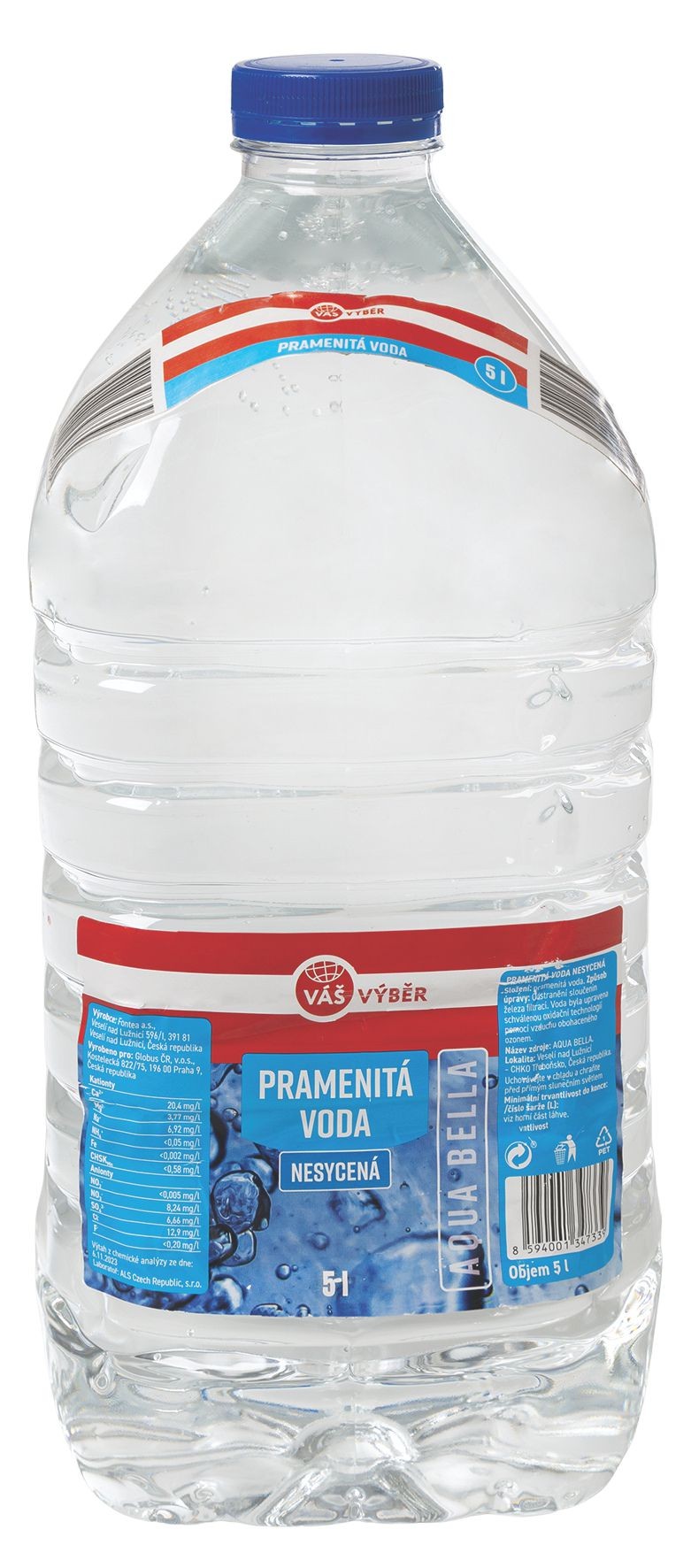 Nápoje - Váš Výběr Pramenitá voda nesycená 5l