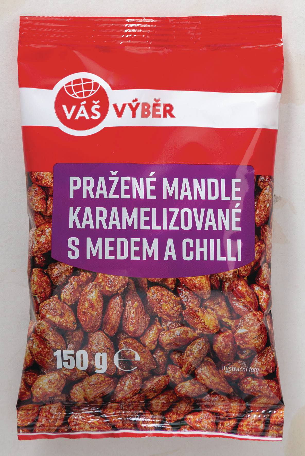 Váš Výběr Pražené mandle karamelizované  s medem a chili 150g-0