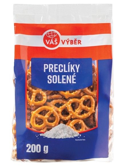 Trvanlivé potraviny - Váš Výběr Preclíky solené 200g
