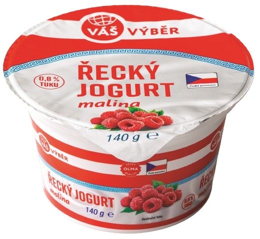 Mléčné a chlazené - Váš Výběr Řecký jogurt malina 140 g