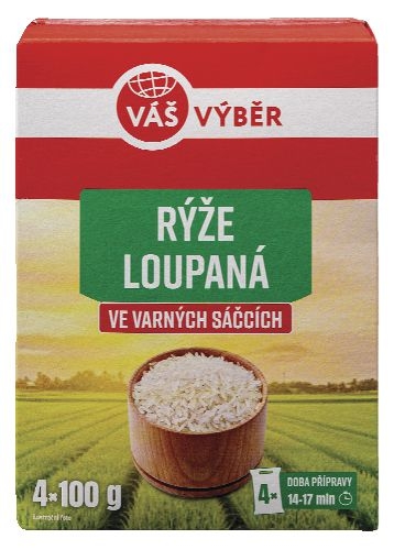 Trvanlivé potraviny - Váš výběr Rýže dlouhozrnná VS 4x100g