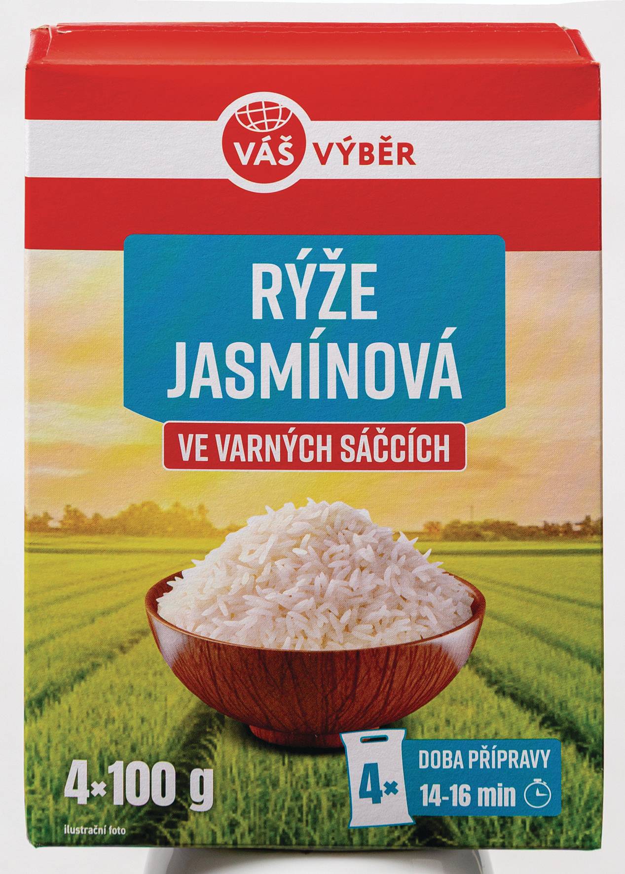 Váš Výběr Rýže jasmínová varné sáčky 4x100g-0