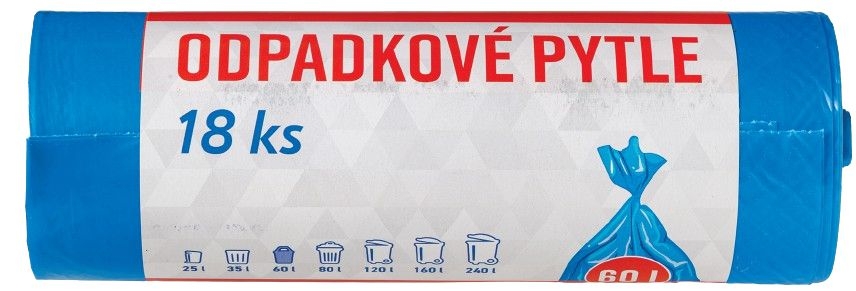 Domácnost a Zahrada - Váš Výběr Sáčky do odpadkových košů modré 60l x 18ks