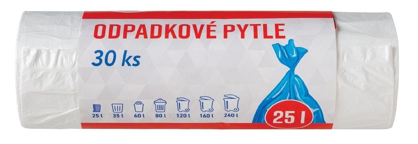 Domácnost a Zahrada - Váš Výběr Sáčky do odpadkových košů s uchy bílé 25l x 30ks