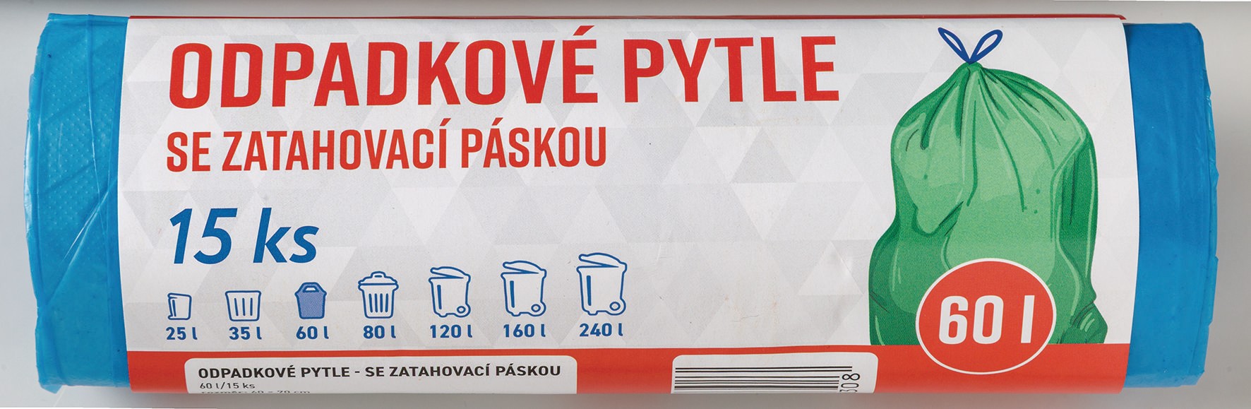 Váš Výběr Sáčky do odpadkových košů zatahovací modré 60l x 15ks-0
