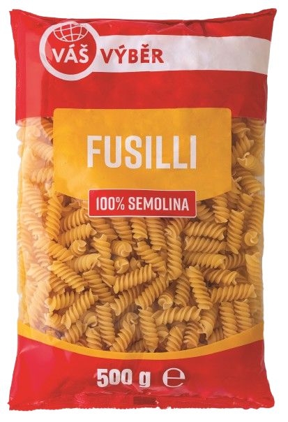 Trvanlivé potraviny - Váš Výběr Semolinové fusilli 500 g