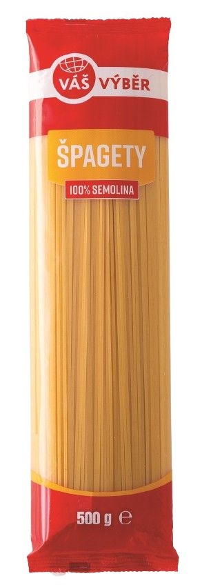Trvanlivé potraviny - Váš Výběr Semolinové špagety 500g
