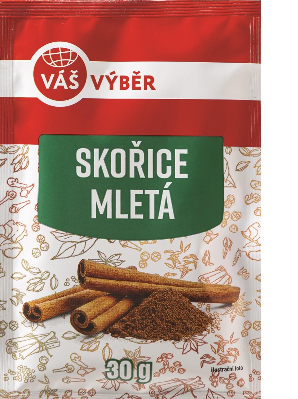 Trvanlivé potraviny - Váš Výběr Skořice mletá 30G