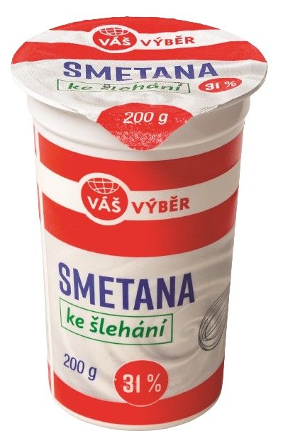 Mléčné a chlazené - Váš Výběr Smetana ke šlehání 31% 200g