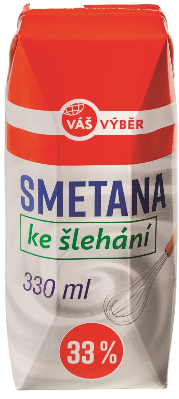 Mléčné a chlazené - Váš výběr Smetana ke šlehání 330 ml