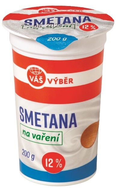 Mléčné a chlazené - Váš Výběr Smetana na vaření 12% 200g