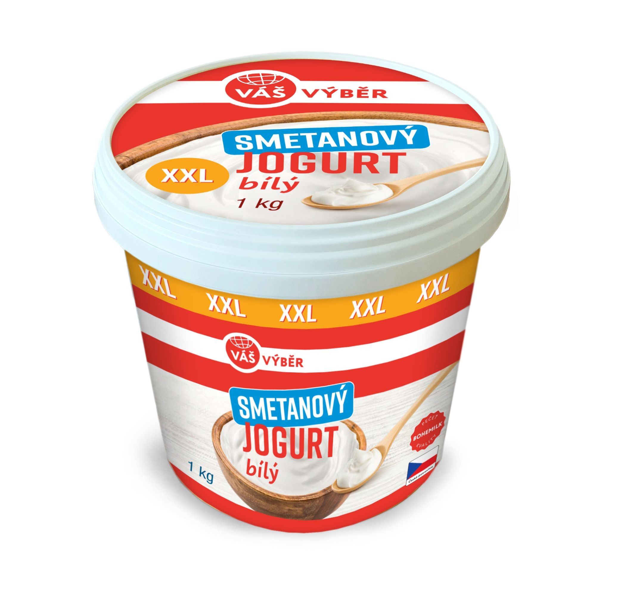 Mléčné a chlazené - Váš Výběr Smetanový jogurt bílý 10% 1kg