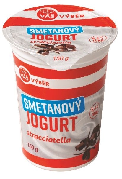 Mléčné a chlazené - Váš Výběr Smetanový jogurt stracciatella 8,4% 150 g
