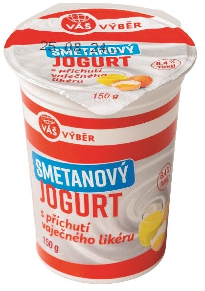 Mléčné a chlazené - Váš Výběr Smetanový jogurt vaječný likér 8,4% 150 g