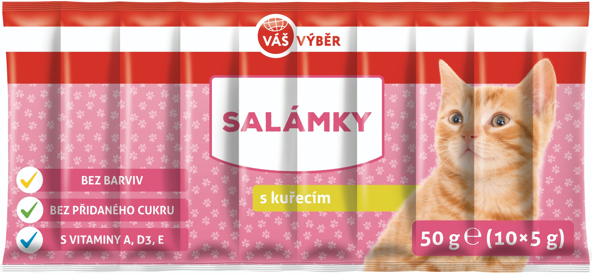 Svět zvířat - Váš výběr snack kočka tyčinky kuřecí 50g