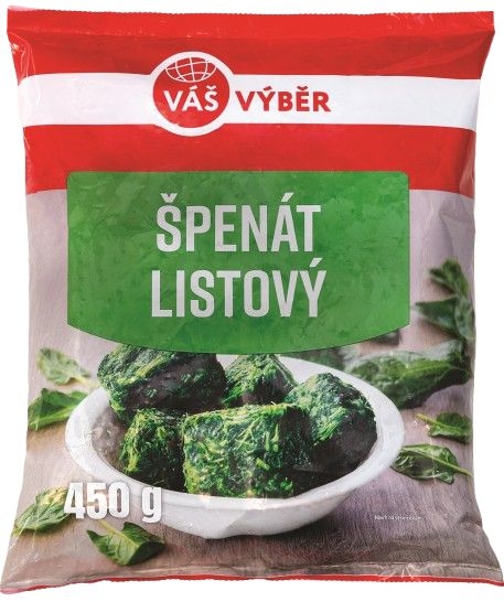 TOP produkty - Váš Výběr Špenát listový porce mražený 450g