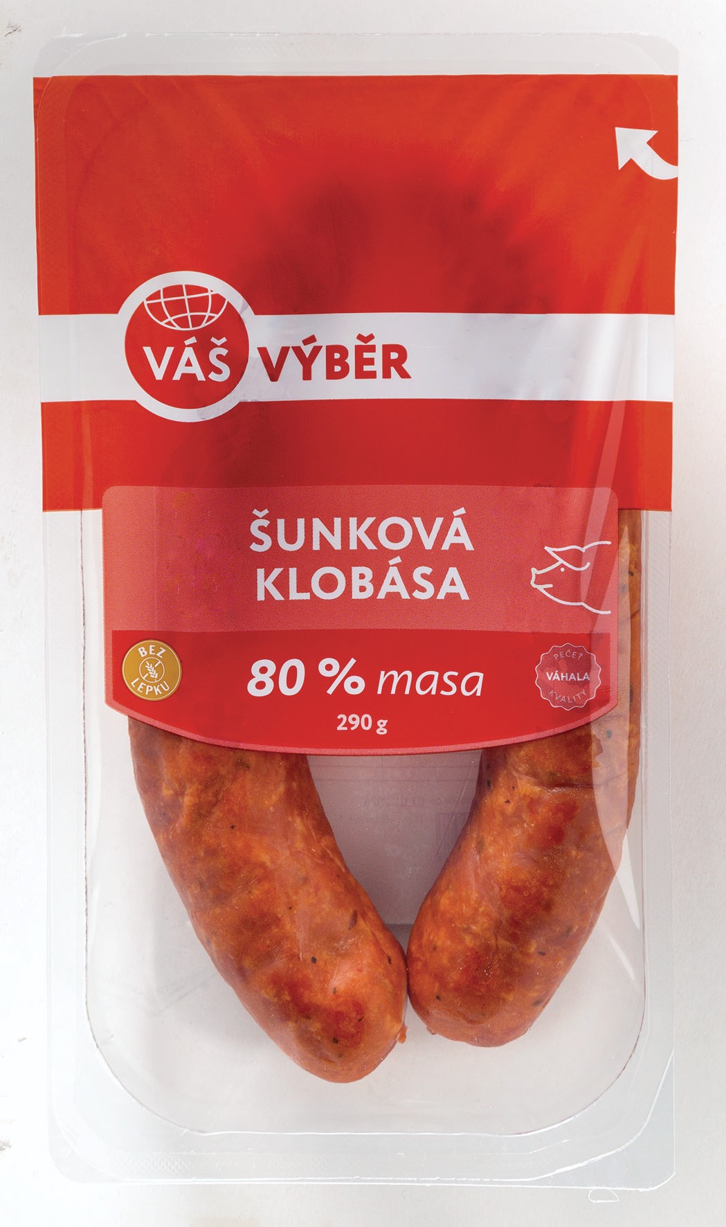 Uzeniny a lahůdky - Váš Výběr Šunková klobása 290g