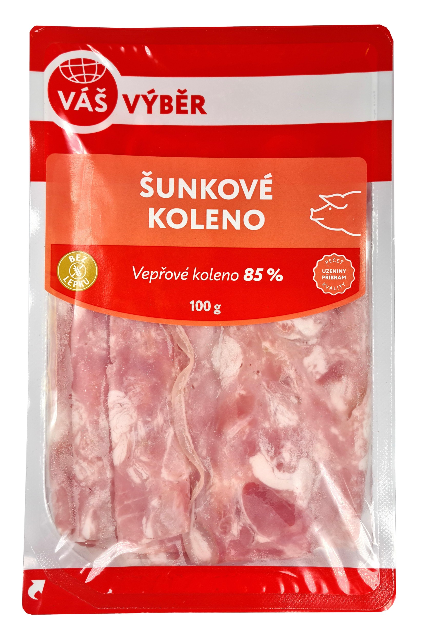 Uzeniny a lahůdky - Váš Výběr Šunkové koleno krájené 85 % 100g