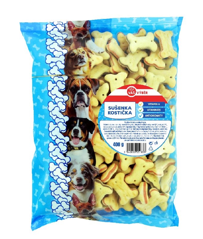 Svět zvířat - Váš Výběr Sušenka pro psy Kostička 400g