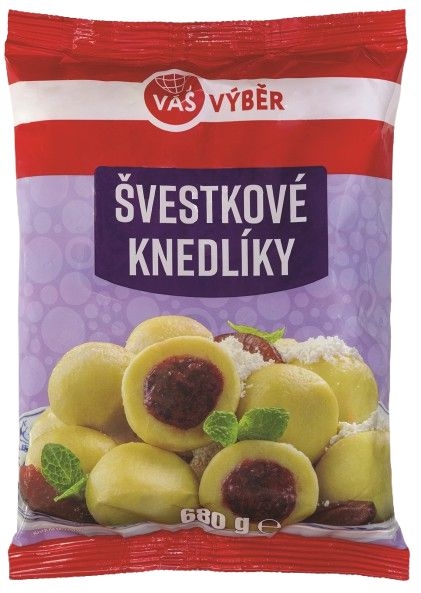 Mražené potraviny - Váš Výběr Švestkové knedlíky mražené 680g