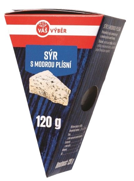 Mléčné a chlazené - Váš Výběr Sýr s modrou plísní 120g