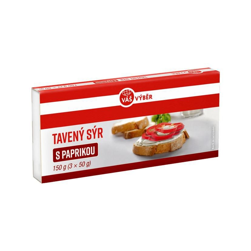 Mléčné a chlazené - Váš Výběr Tavený sýr s paprikou 150 g