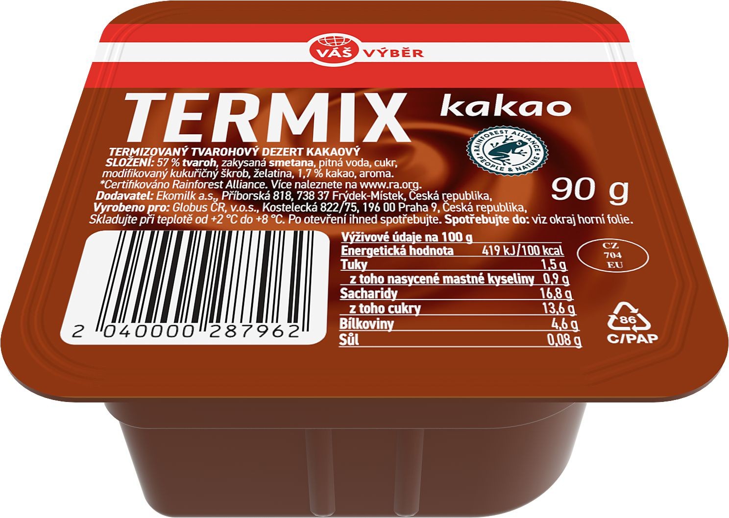 Mléčné a chlazené - Váš Výběr Termix kakao 90g