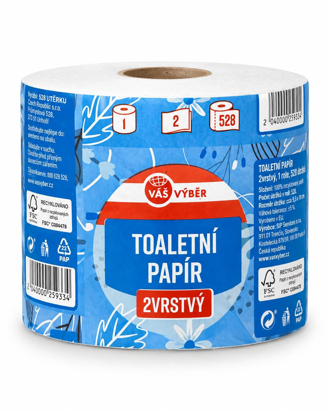 Drogerie a kosmetika - Váš Výběr Toaletní papír 2 vrstvý 68 m 1 role