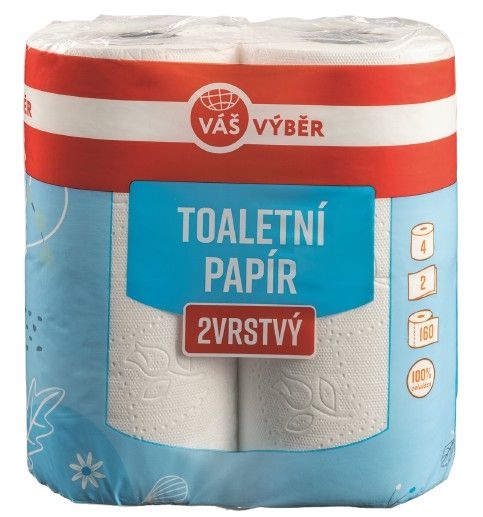 Drogerie a kosmetika - Váš Výběr Toaletní papír 2vrstvý 4ks