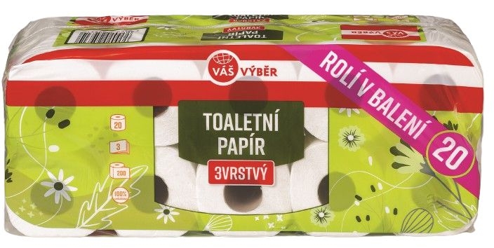 Drogerie a kosmetika - Váš Výběr toaletní papír 3vrstvý 20 rolí