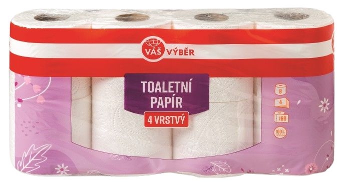 Váš Výběr toaletní papír 4 vrstvý 8 ks