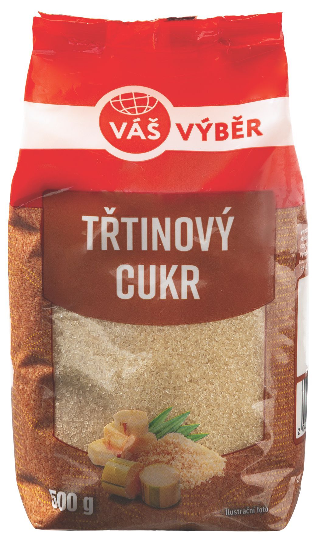 Trvanlivé potraviny - Váš Výběr Třtinový cukr 500g