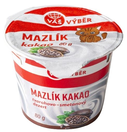 Mléčné a chlazené - Váš Výběr Tvarohový dezert Mazlík kakao 80g