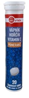 Péče o zdraví - Váš Výběr Vápník, hořčík a vitamin C 20 eff. tbl. 76 g