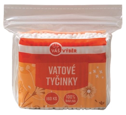 Drogerie a kosmetika - Váš Výběr Vatové tyčinky 160ks