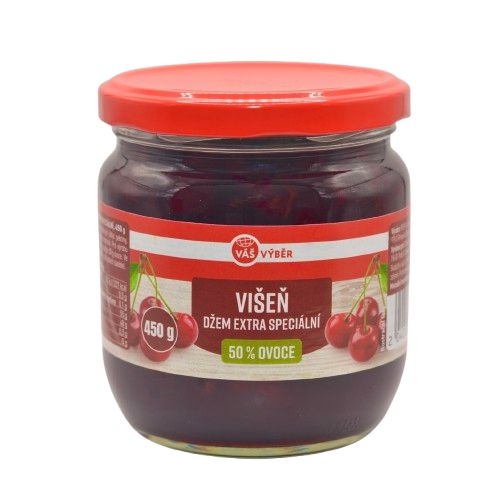 Trvanlivé potraviny - Váš Výběr Višeň džem extra speciální 450g