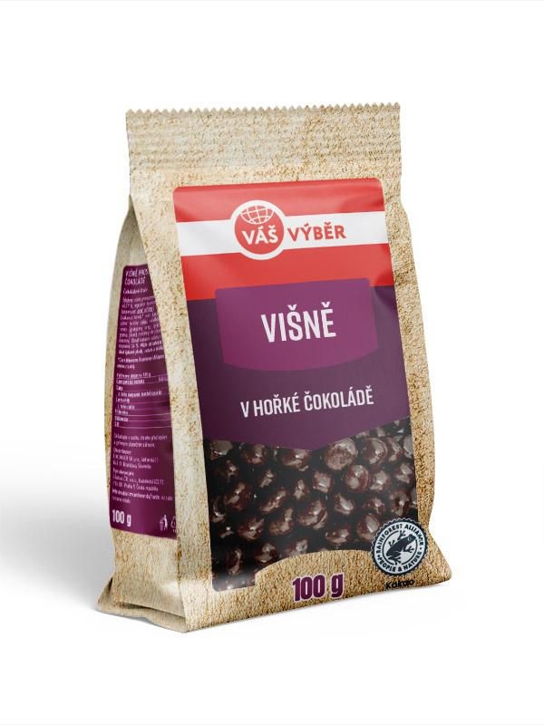 Trvanlivé potraviny - Váš Výběr Višně v hořké čokoládě 100g