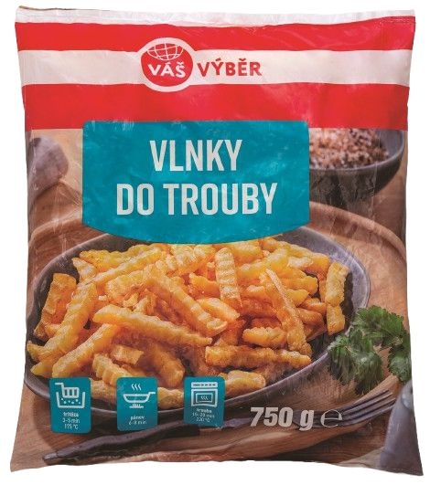 Mražené potraviny - Váš Výběr Vlnky do trouby 10x10 mražené 750g