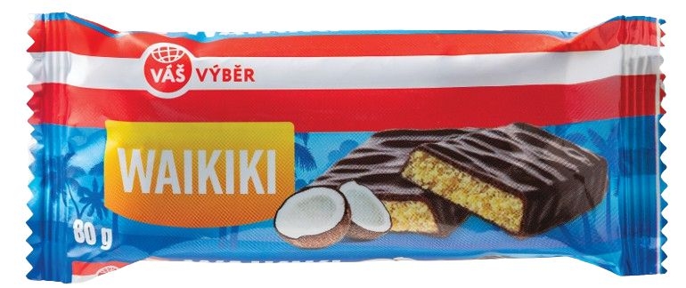 Trvanlivé potraviny - Váš Výběr Waikiki Sójová tyčinka kokos-rum 80g