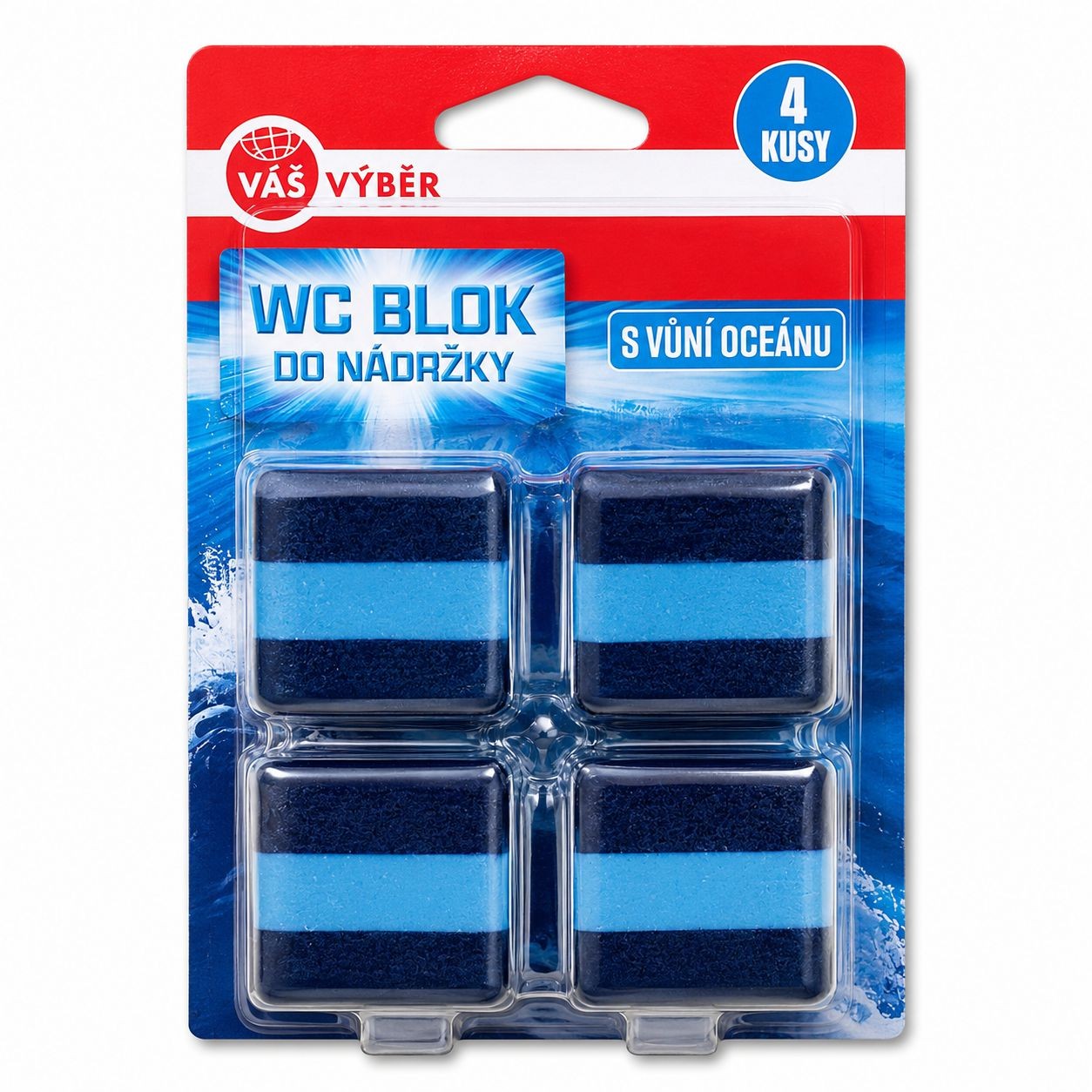 Drogerie a kosmetika - Váš Výběr WC bloky do splachovače ocean 4x 50g