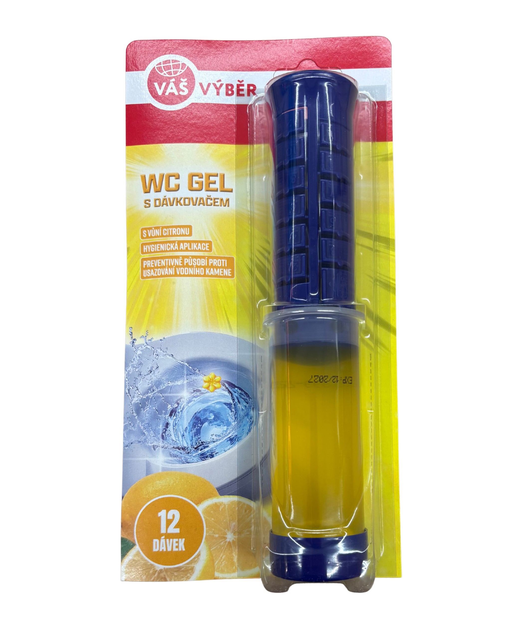 Drogerie a kosmetika - Váš Výběr WC gel s dávkovačem s vůní citronu 75 ml