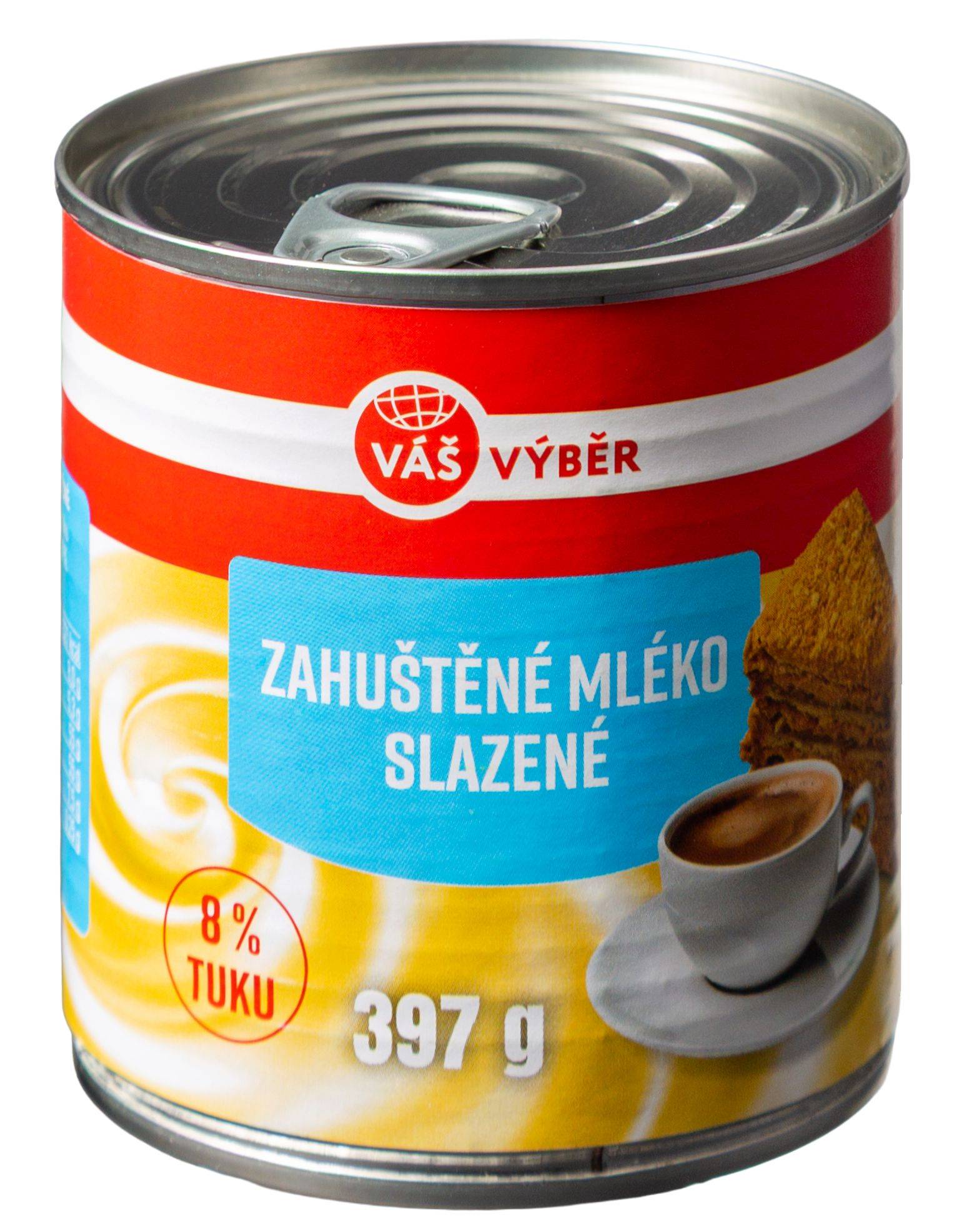 Váš Výběr Zahuštěné slazené mléko 8% 397g