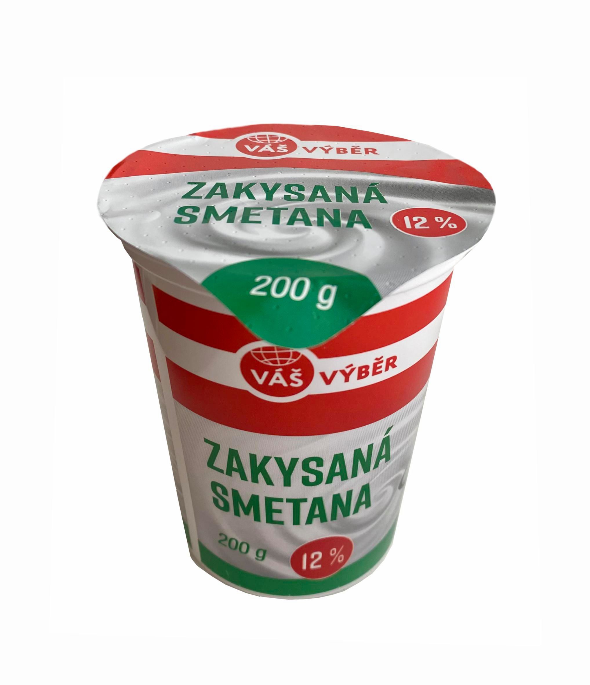 Mléčné a chlazené - Váš výběr Zakysaná smetana 12%