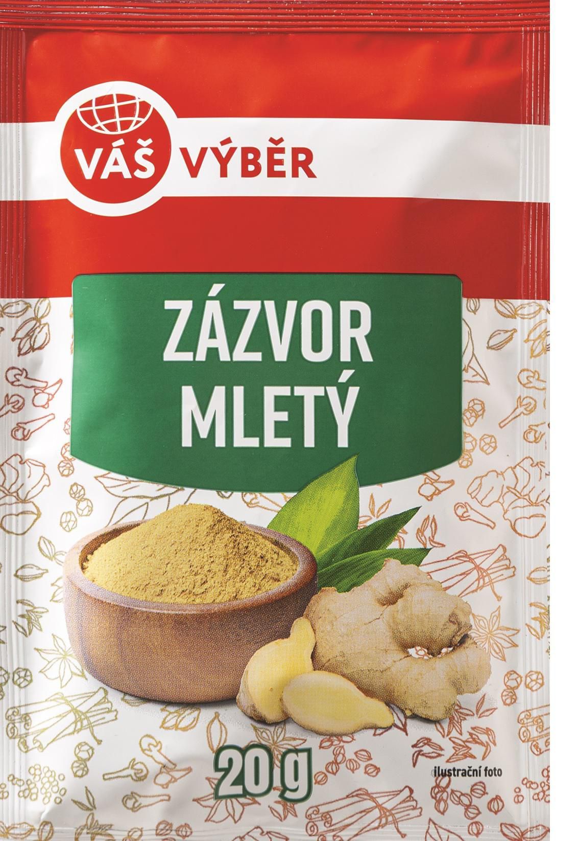 Trvanlivé potraviny - Váš Výběr Zázvor mletý 20G